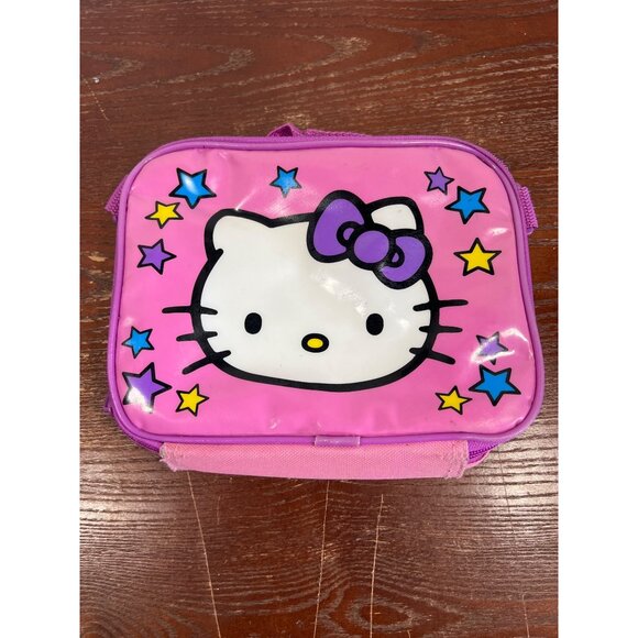 Hello Kitty Girls Pink & White Crossbody Purse & Lunch Bag Set With Bow Details - Picture 5 of 7